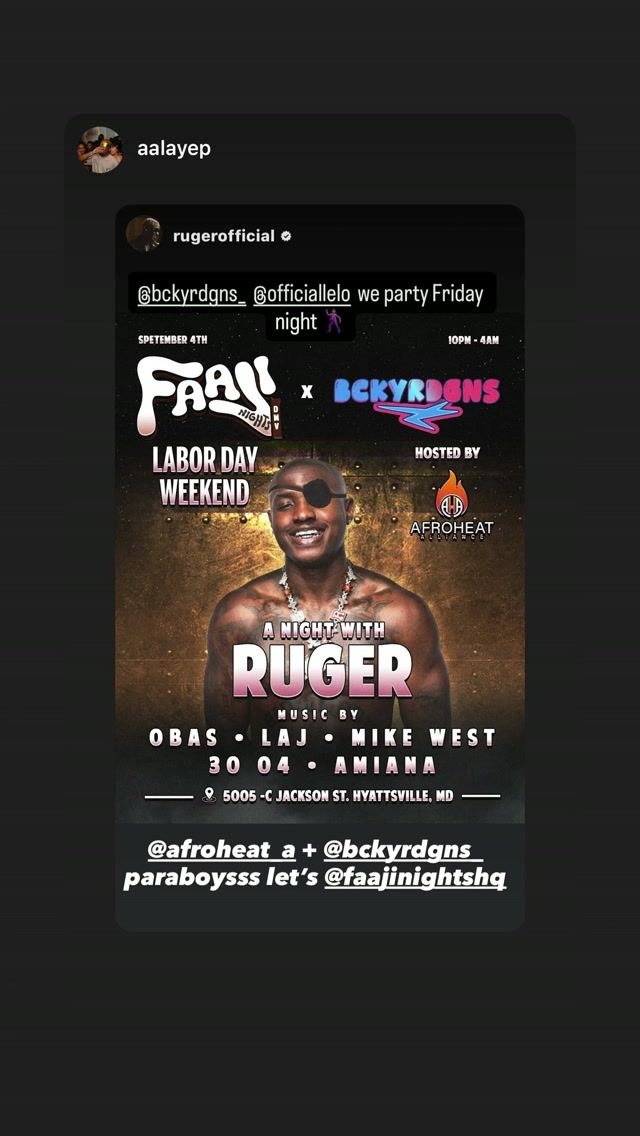 A Night With Ruger, Fri, Sep 4, 5005