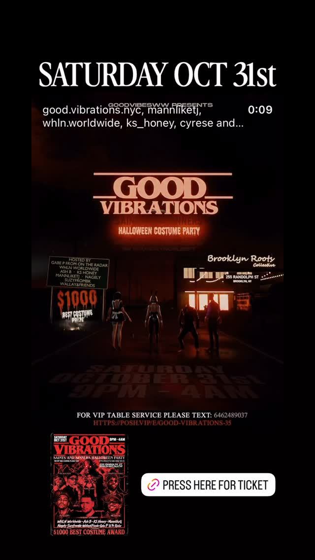 Good Vibrations: Saints and Sinners Halloween Costume Party — flyer 10