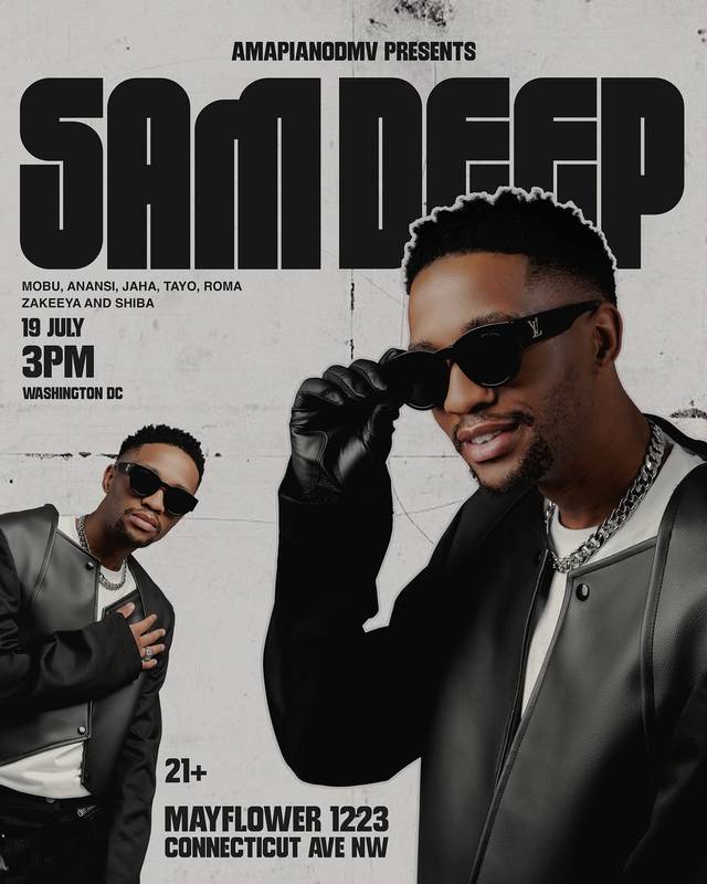 Sam Deep, Sun, Jul 19, The Mayflower DC, Downtown