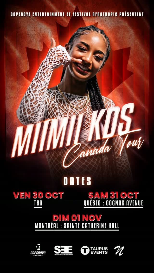 MIMII KDS Canada Tour, Sat, Oct 31, Cognac Avenue