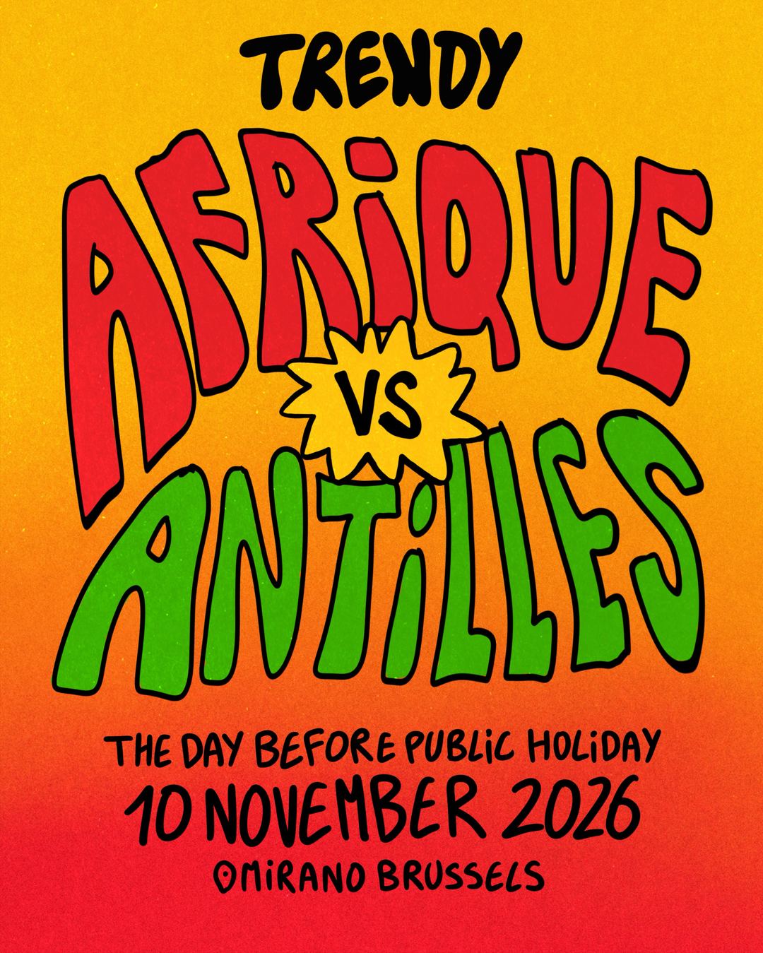 Trendy Afrique vs Antilles — flyer 2
