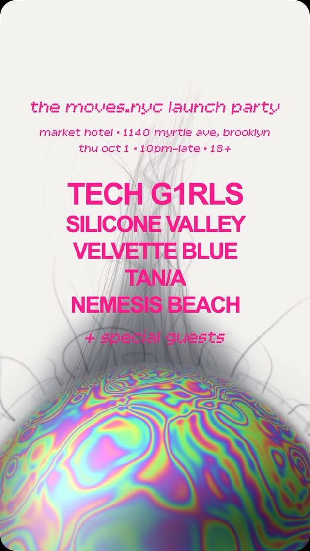 The Moves.NYC Launch Party, Thu, Oct 1, Market Hotel, Brooklyn
