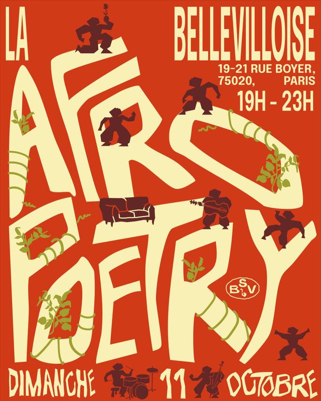 Afro Poetry, Sun, Oct 11, La Bellevilloise, Belleville