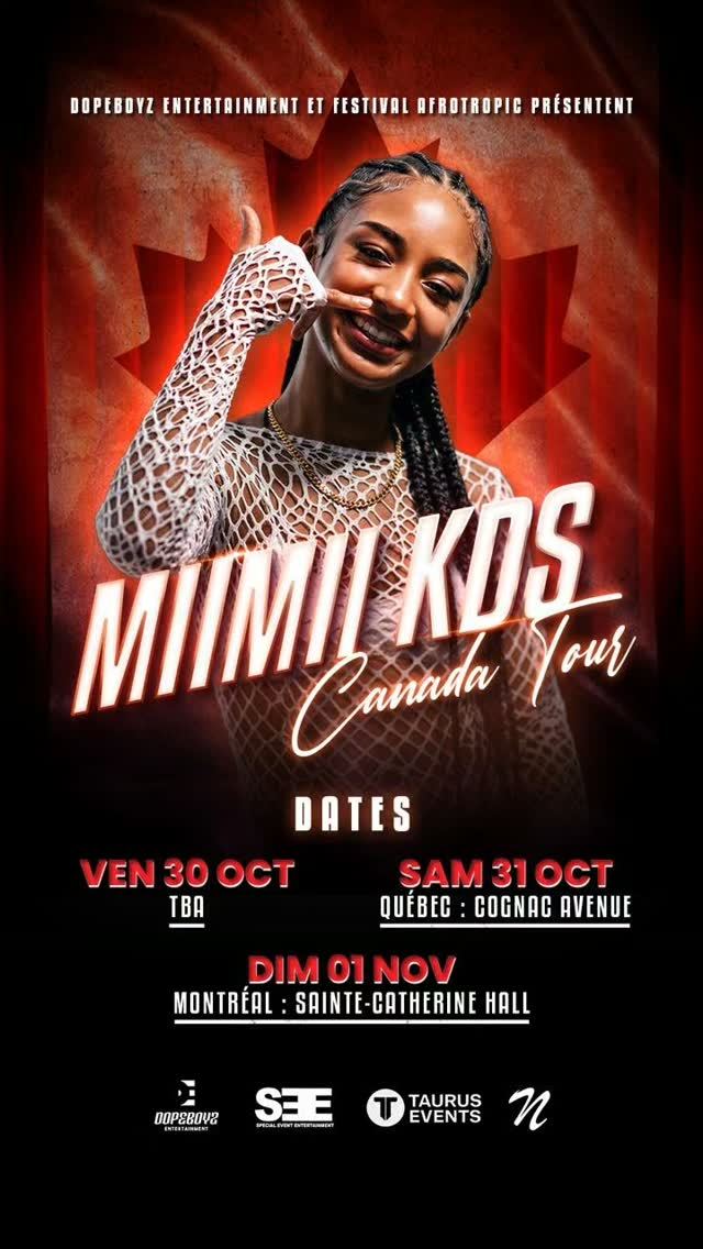 MIMII KDS Canada Tour, Sat, Oct 31, Cognac Avenue