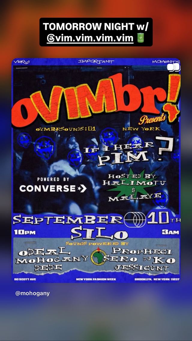 OVMBR! Presents IF I HEAR PIM?, Thu, Sep 10, Silo, Brooklyn