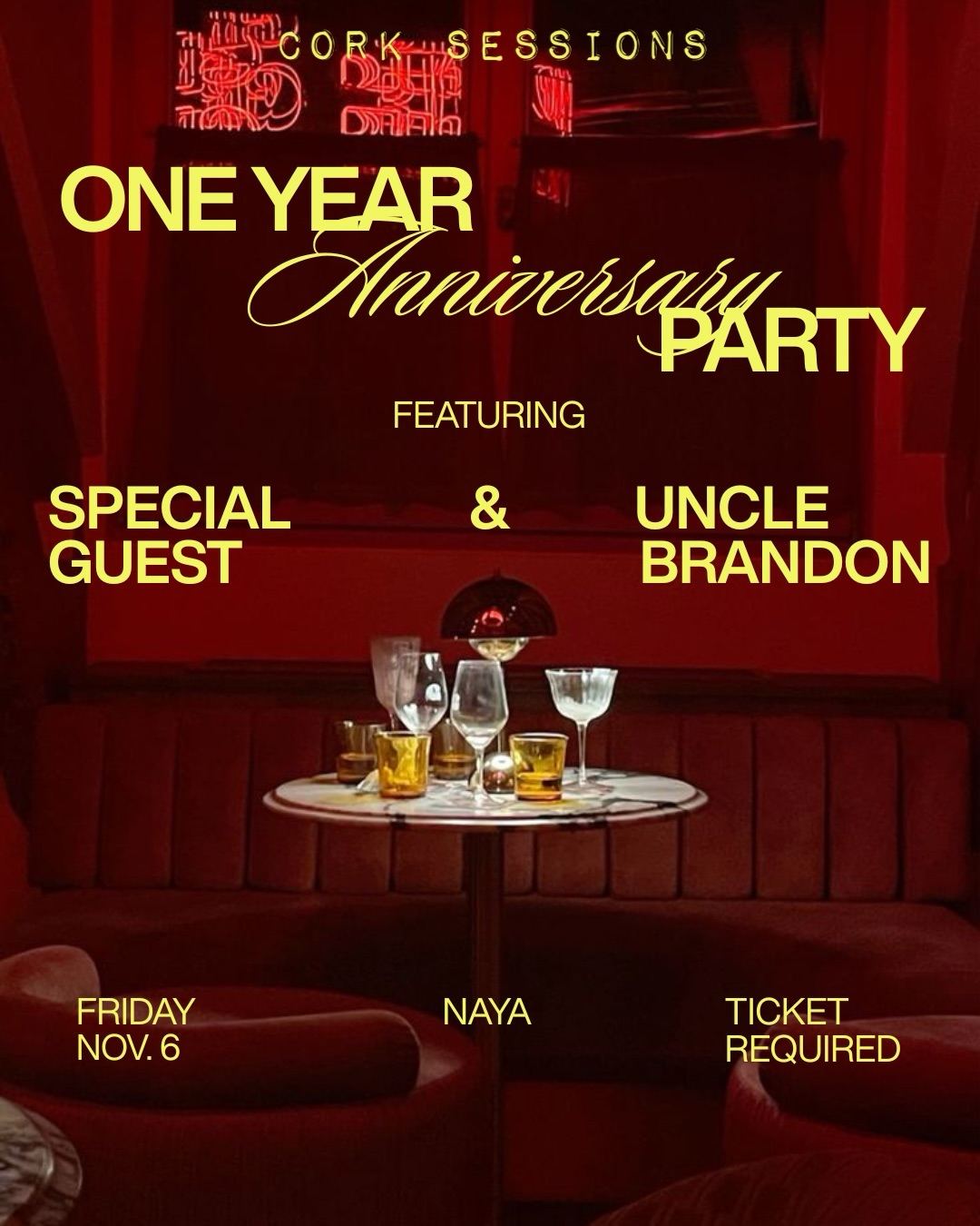 Cork Sessions One Year Anniversary PARTY