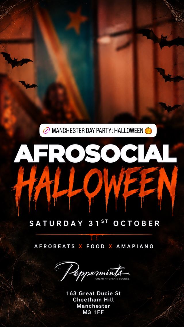 AFROSOCIAL HALLOWEEN, Sat, Oct 31, Peppermints, Cheetham Hill