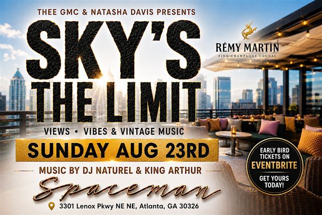 Sky's the Limit: Rooftop Day Vibe, Sun, Aug 23, Spaceman, Buckhead