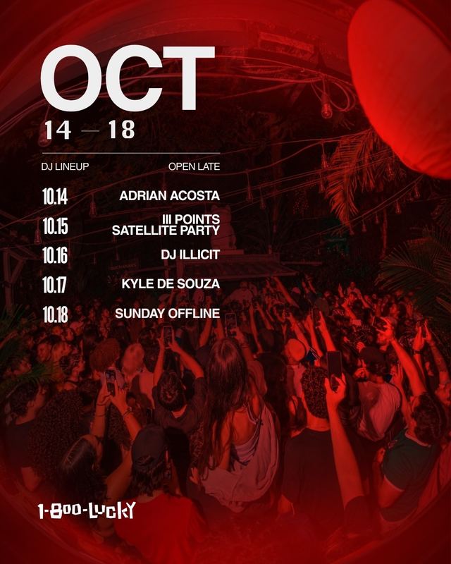 SUNDAY OFFLINE, Sun, Oct 18, 1-800-LUCKY, Wynwood