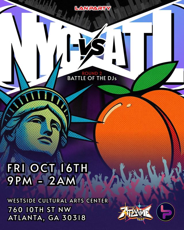 AtlanimeFest: NYC vs ATL - Round 2 Battle of the DJs, Fri, Oct 16, Westside Culture Arts