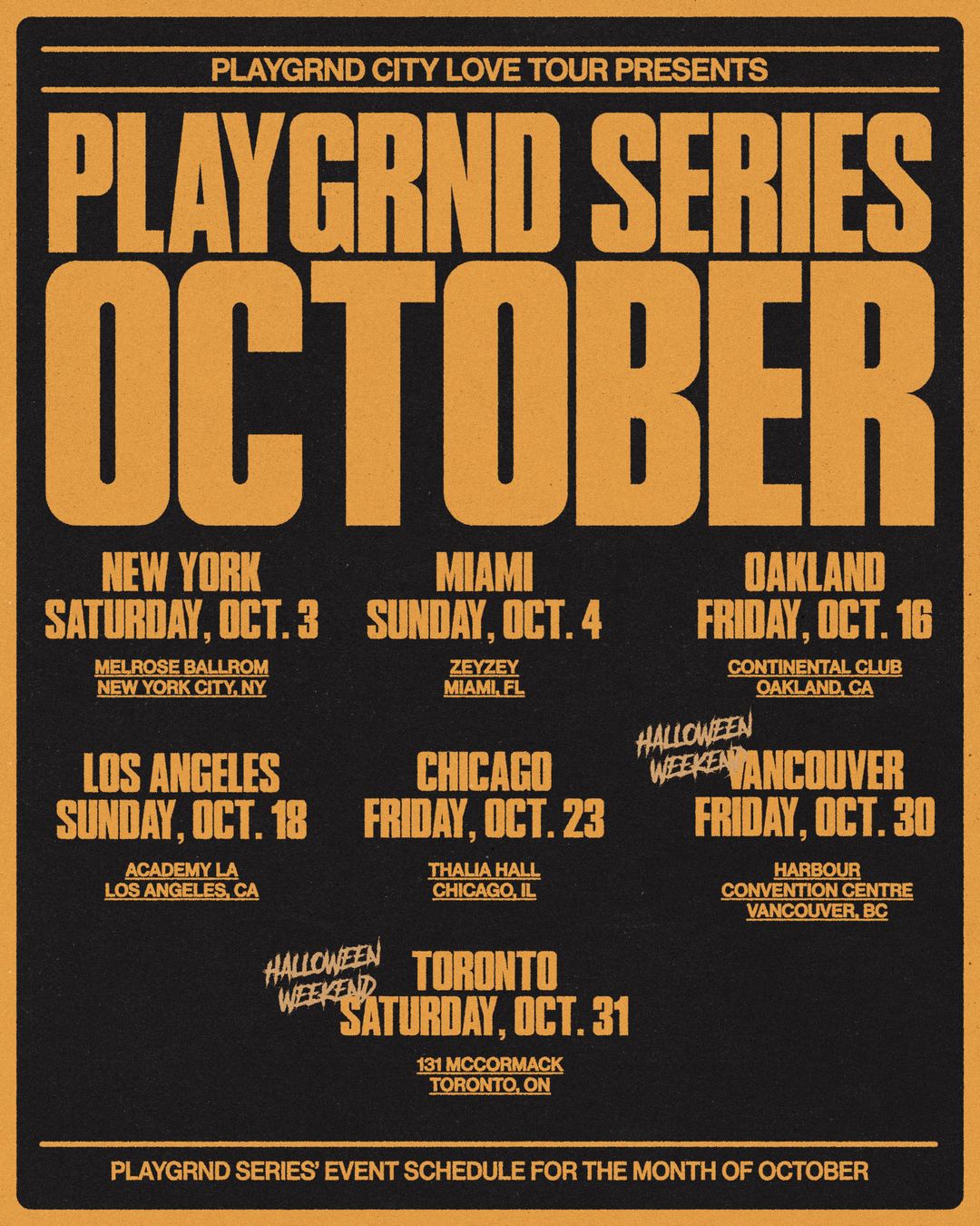 PLAYGRND SERIES (Vancouver)