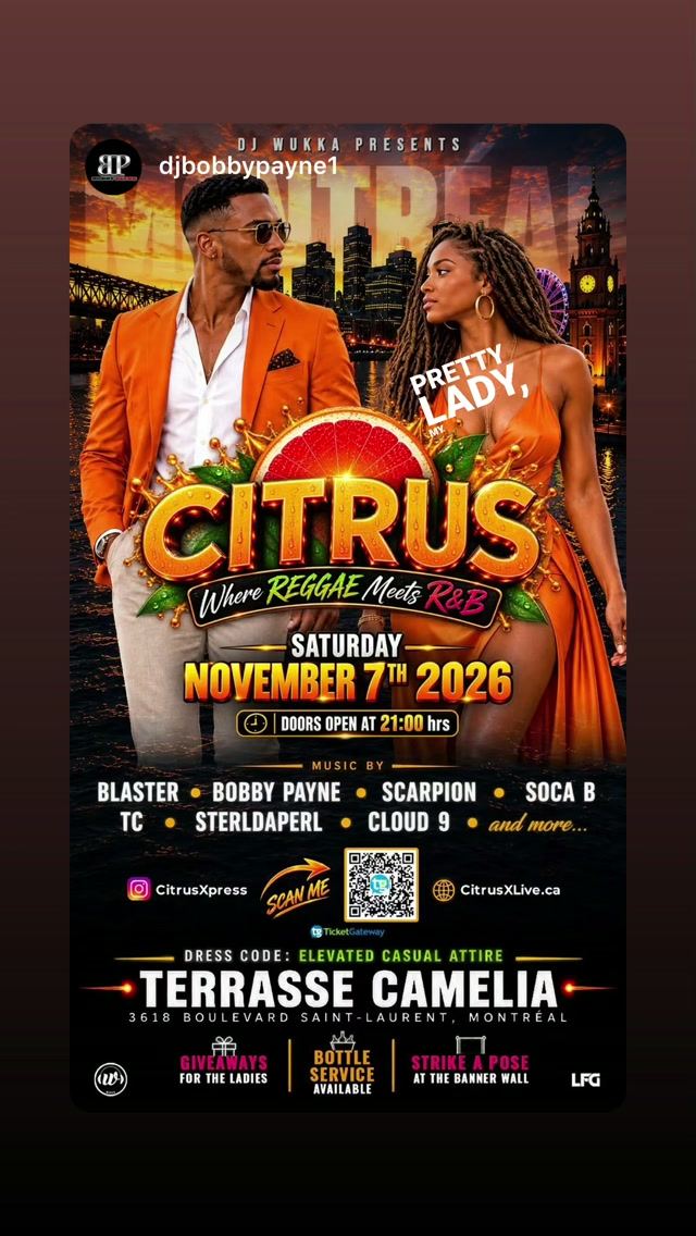 CITRUS, Sat, Nov 7, TERRASSE CAMELIA