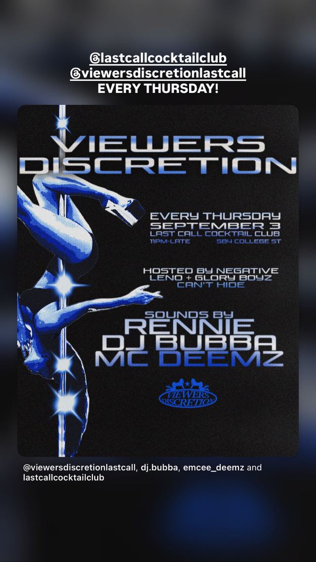 VIEWERS DISCRETION, Thu, Sep 3, Last Call