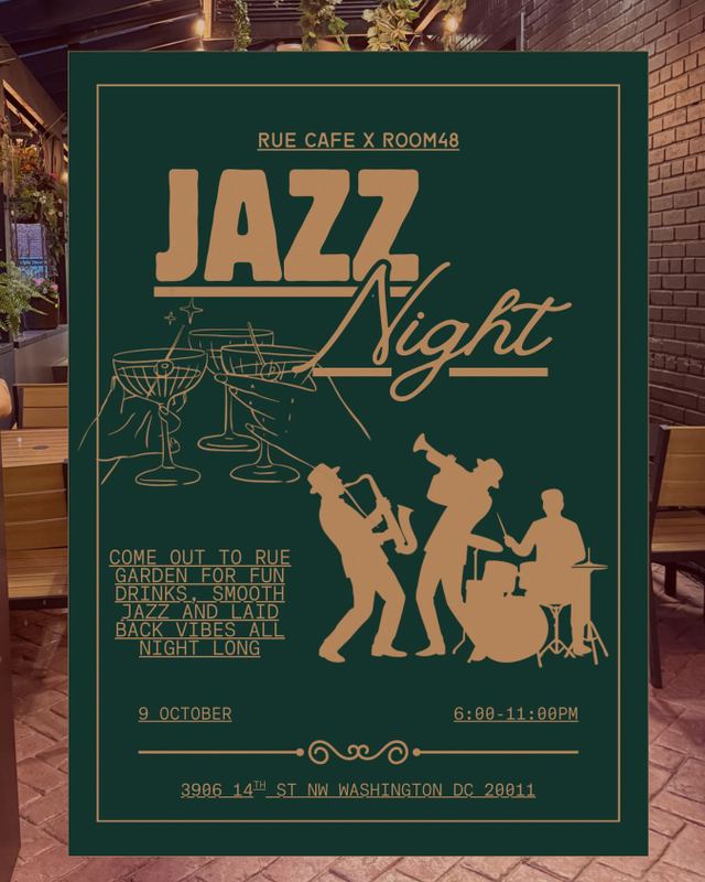 Jazz Night, Fri, Oct 9, Rue Cafe, Columbia Heights