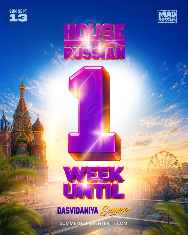 House of Russian: Dasvidaniya Summer, Sun, Sep 13, Bar Society Rooftop, Coney Island