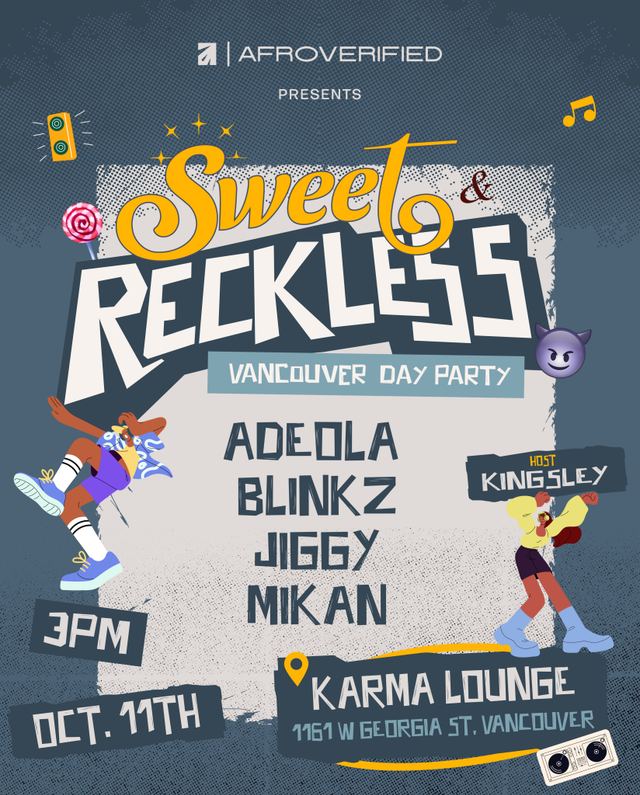 Sweet & Reckless Vancouver Day Party, Sun, Oct 11, Karma Lounge