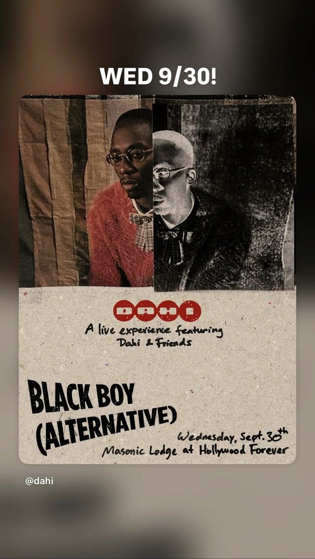 Black Boy (Alternative), Wed, Sep 30, Masonic Lodge at Hollywood Forever