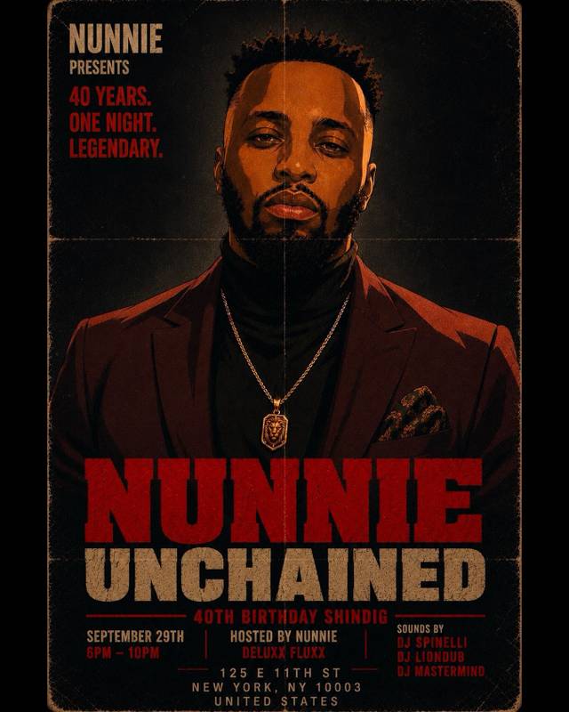 Nunnie Unchained - 40th Birthday Shindig, Tue, Sep 29, Deluxx Fluxx, East Village