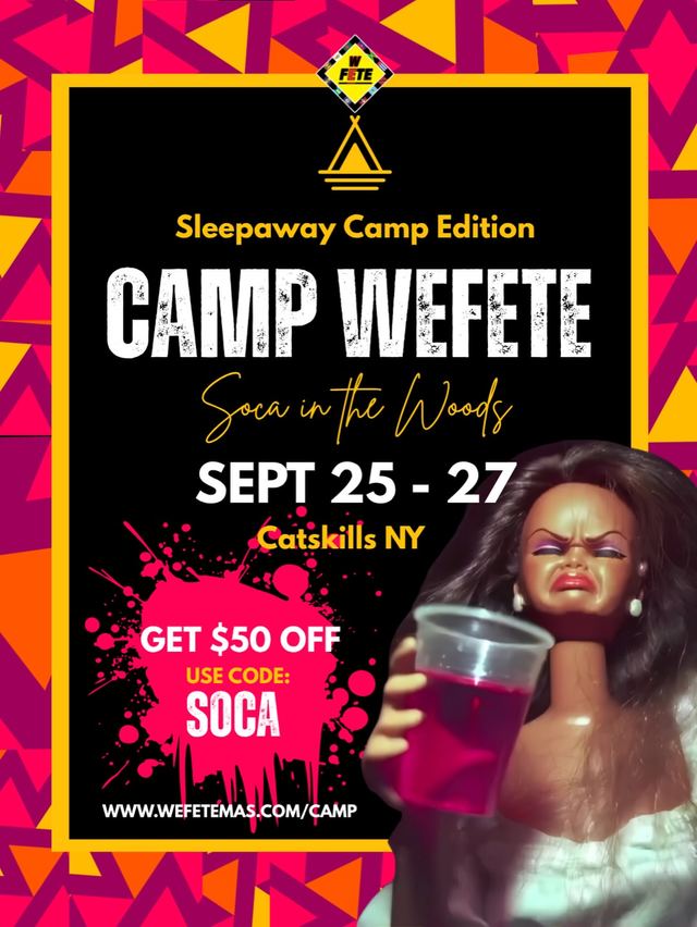 Camp weFETE: Soca in the Woods, Fri, Sep 25 – Sun, Sep 27