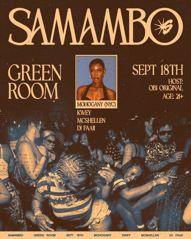 Samambo, Fri, Sep 18, Green Room, Bushwick