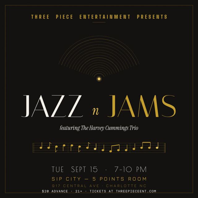 Jazz N Jams, Tue, Sep 15, Sip City - 5 Points Room, Plaza Midwood