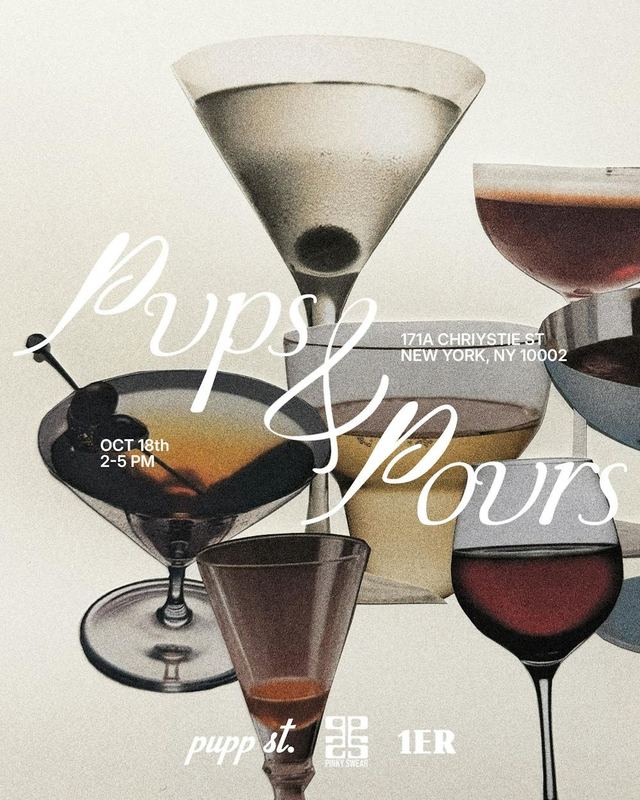 PUPS & POURS, Sun, Oct 18, Pinky Swear, Lower East Side