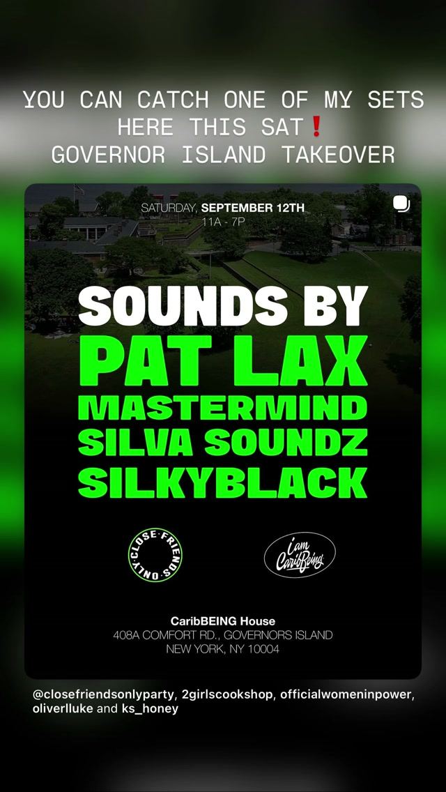 Governor Island Takeover, Sat, Sep 12, CaribBEING House, Governors Island