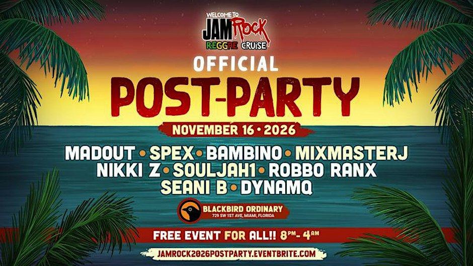 Jamrock Cruise 2026 Official Post Party