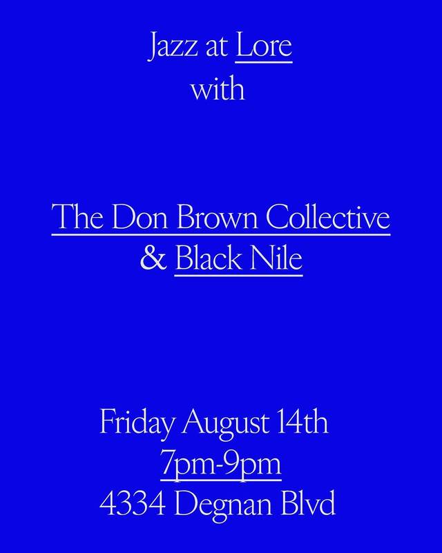 Jazz at Lore, Fri, Aug 14, Lore Leimert Park, Leimert Park