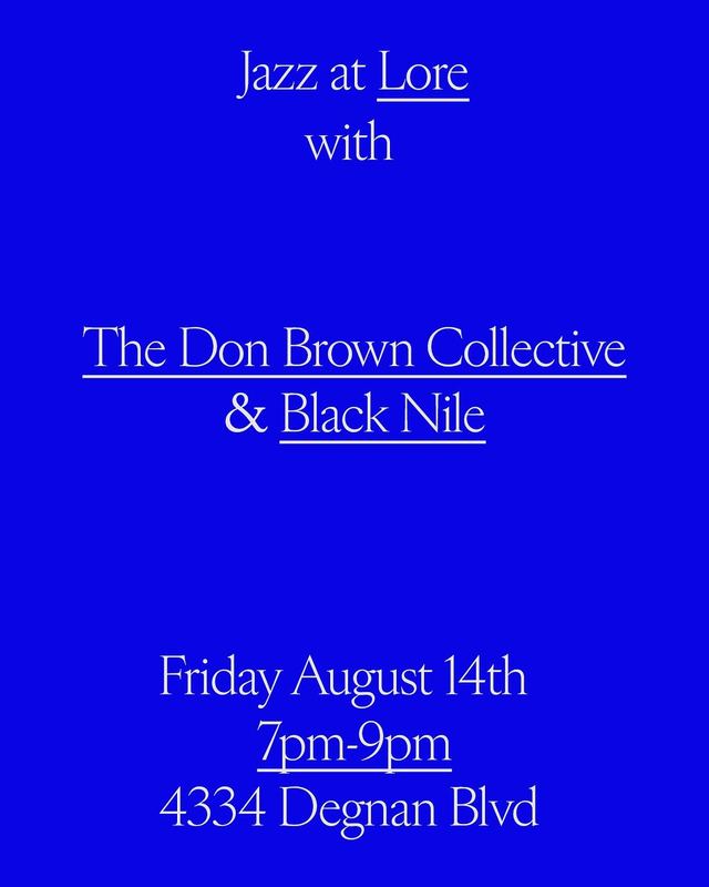 Jazz at Lore, Fri, Aug 14, Lore Leimert Park, Leimert Park