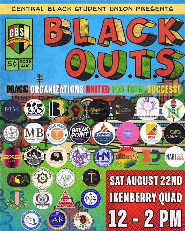Black O.U.T.S. (Black Organizations United for Total Success!), Sat, Aug 22, Ikenberry Quad
