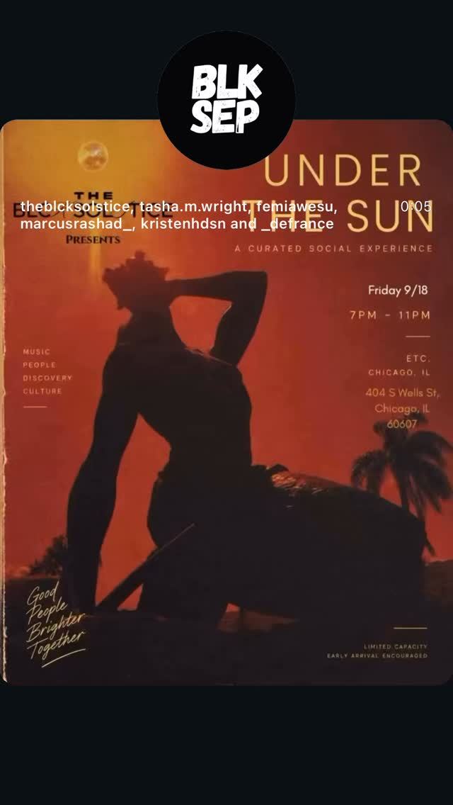 UNDER THE SUN, Fri, Sep 18, ETC., South Loop