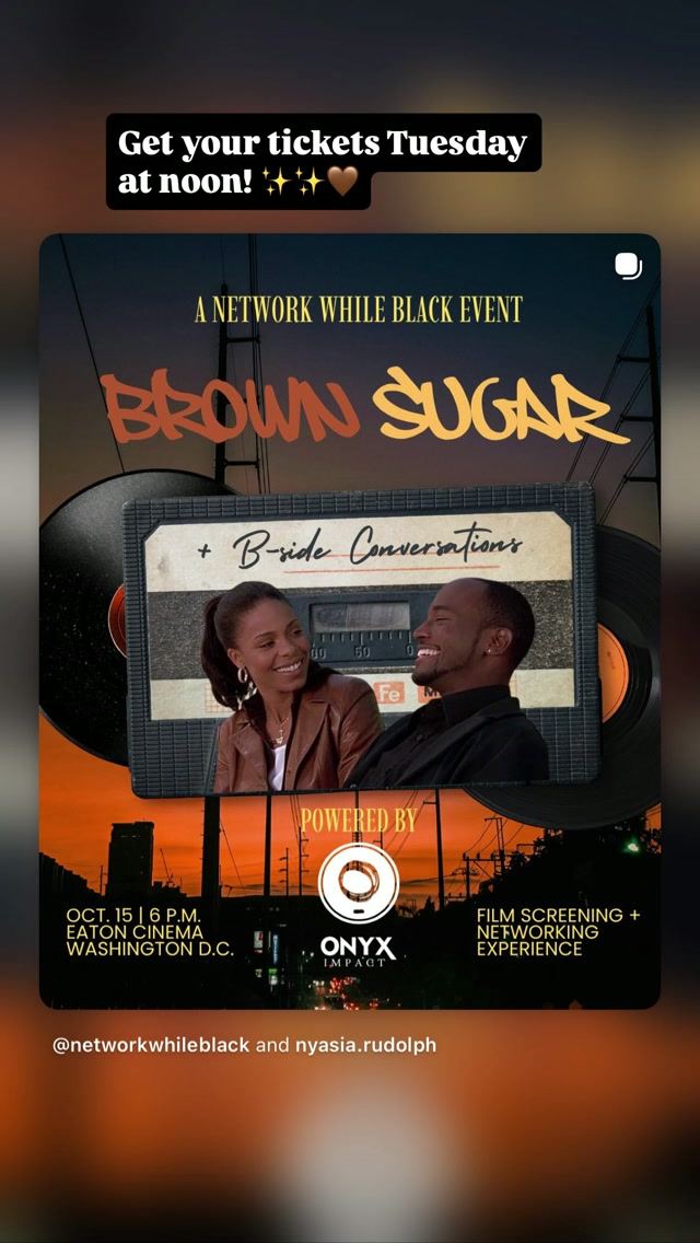 Brown Sugar + B-side Conversations, Thu, Oct 15, Eaton Cinema, Downtown