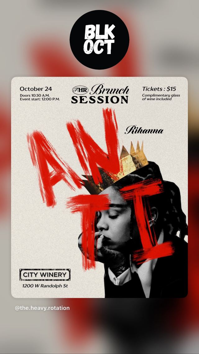ANTI BY RIHANNA, Sat, Oct 24, City Winery Chicago