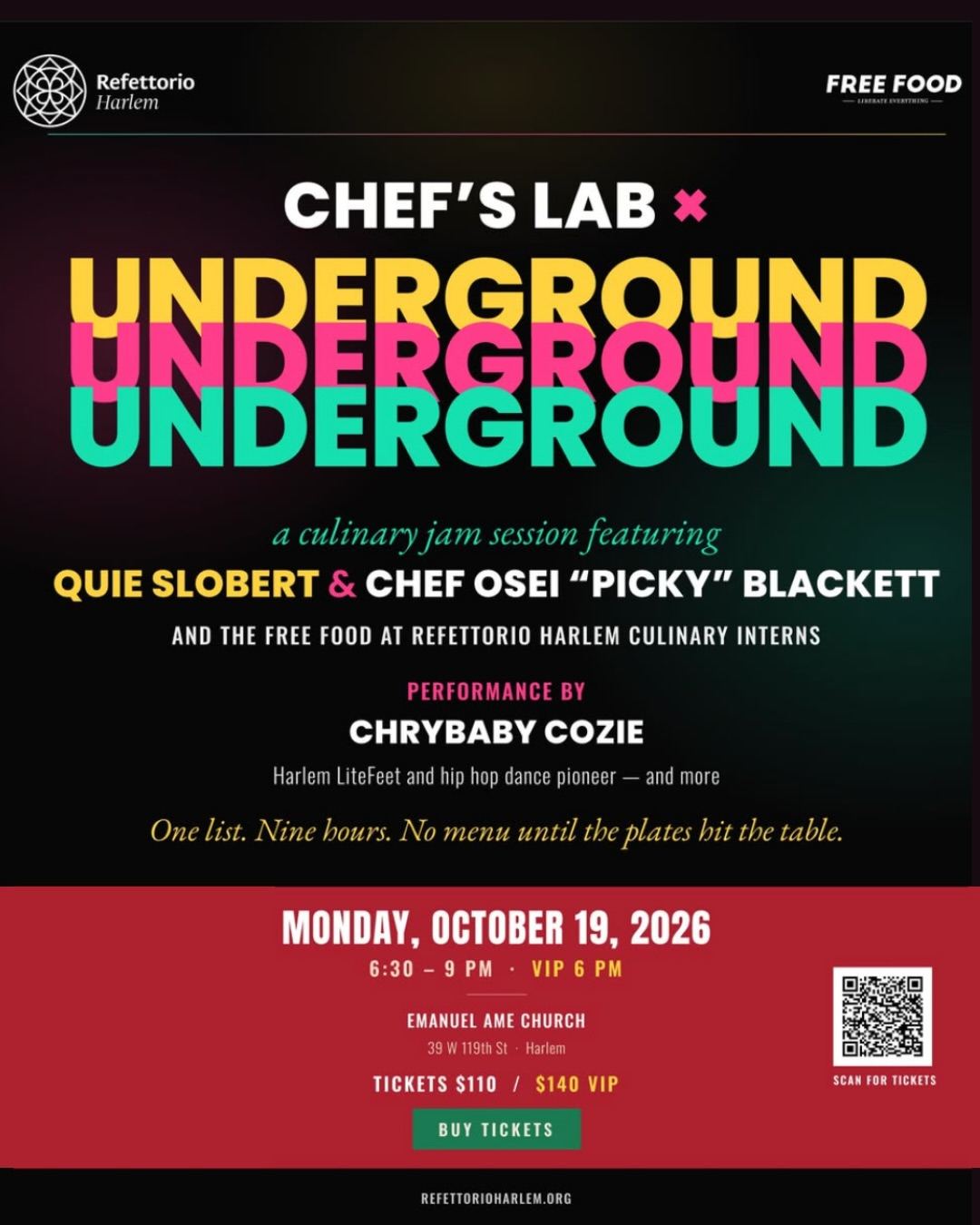 CHEF'S LAB x UNDERGROUND UNDERGROUND UNDERGROUND