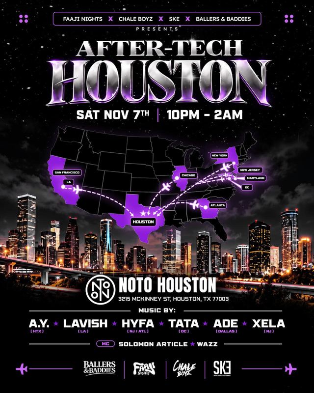 AFTER-TECH HOUSTON, Sat, Nov 7, Noto HTX