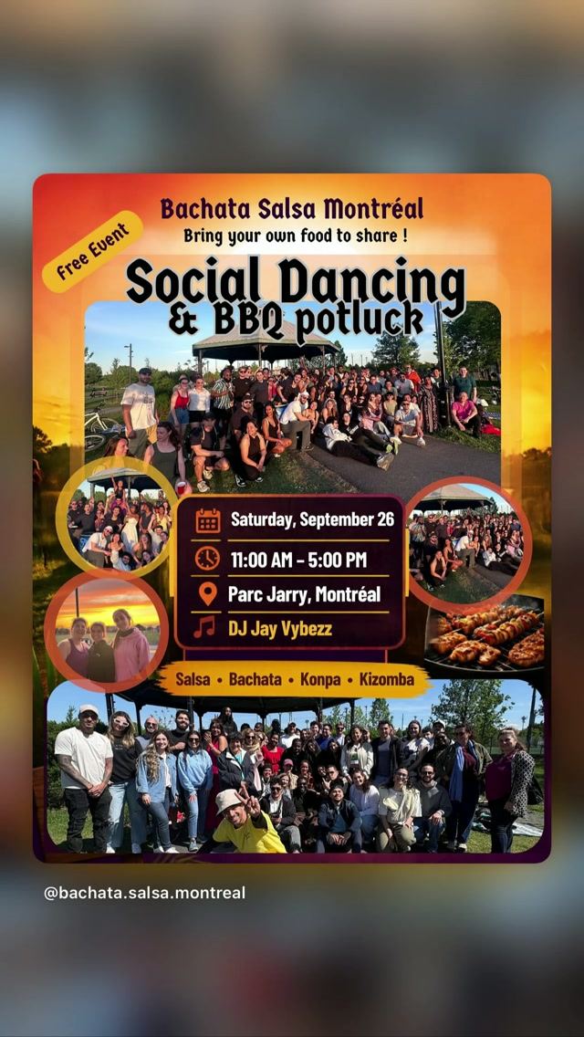 Social Dancing & BBQ potluck, Sat, Sep 26, Parc Jarry