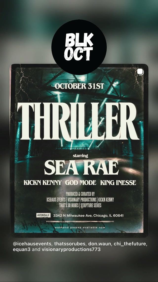 THRILLER, Sat, Oct 31, Avondale