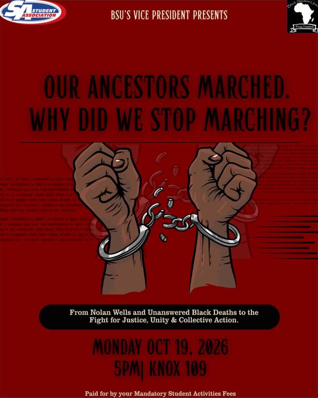 OUR ANCESTORS MARCHED. WHY DID WE STOP MARCHING?, Mon, Oct 19, Knox 109