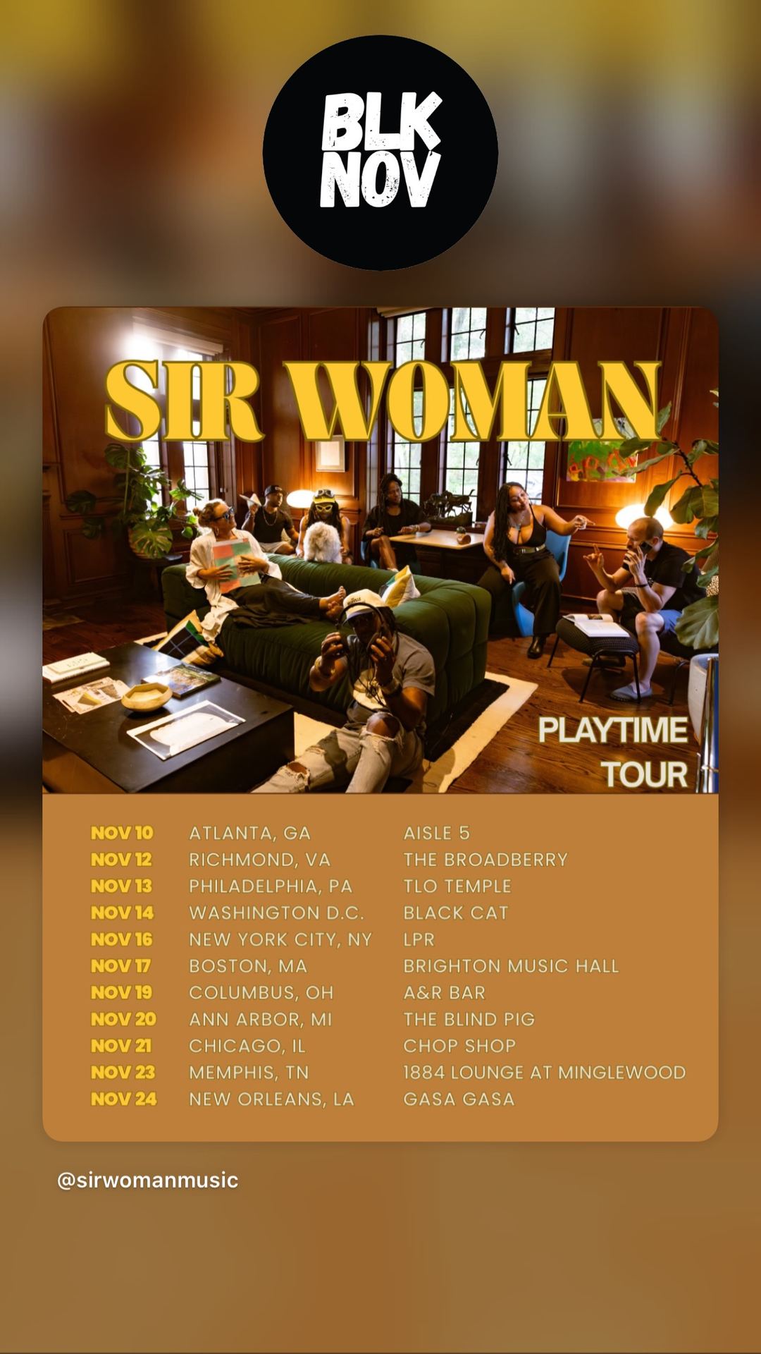 Sir Woman: Playtime Tour