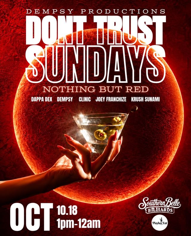 DONT TRUST SUNDAYS, Sun, Oct 18, Southern Belle Billiards