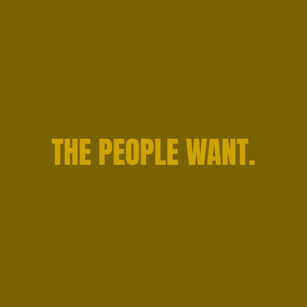 THE PEOPLE WANT — profile photo taken from their public Instagram account @thepplwant