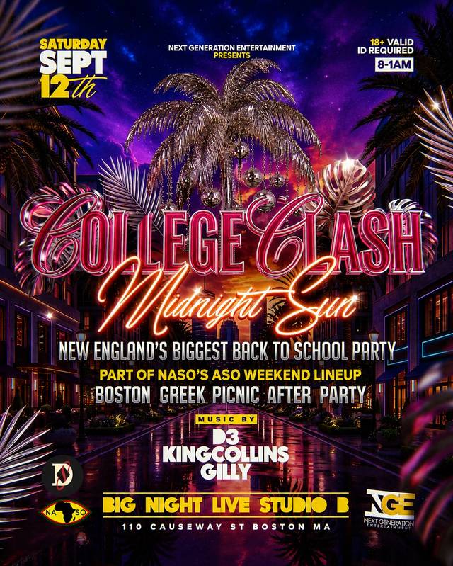 College Clash: Midnight Sun, Sat, Sep 12, Big Night Live Studio B, West End