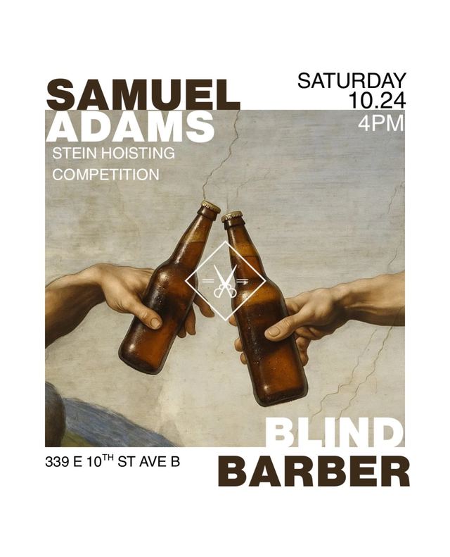 Samuel Adams Stein Hoisting Competition, Sat, Oct 24, Blind Barber, East Village