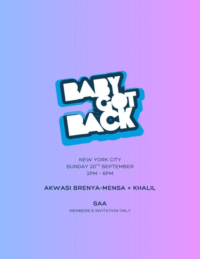 Baby Got Back, Sun, Sep 20, SAA, Brooklyn
