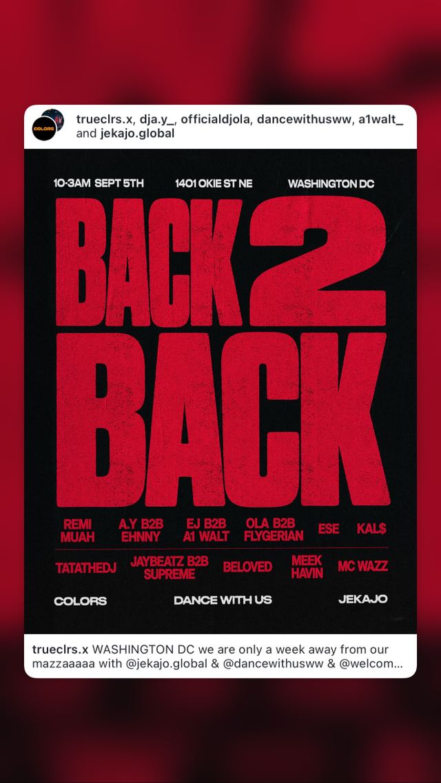 BACK 2 BACK, Sat, Sep 5, THRōW Social DC, Ivy City
