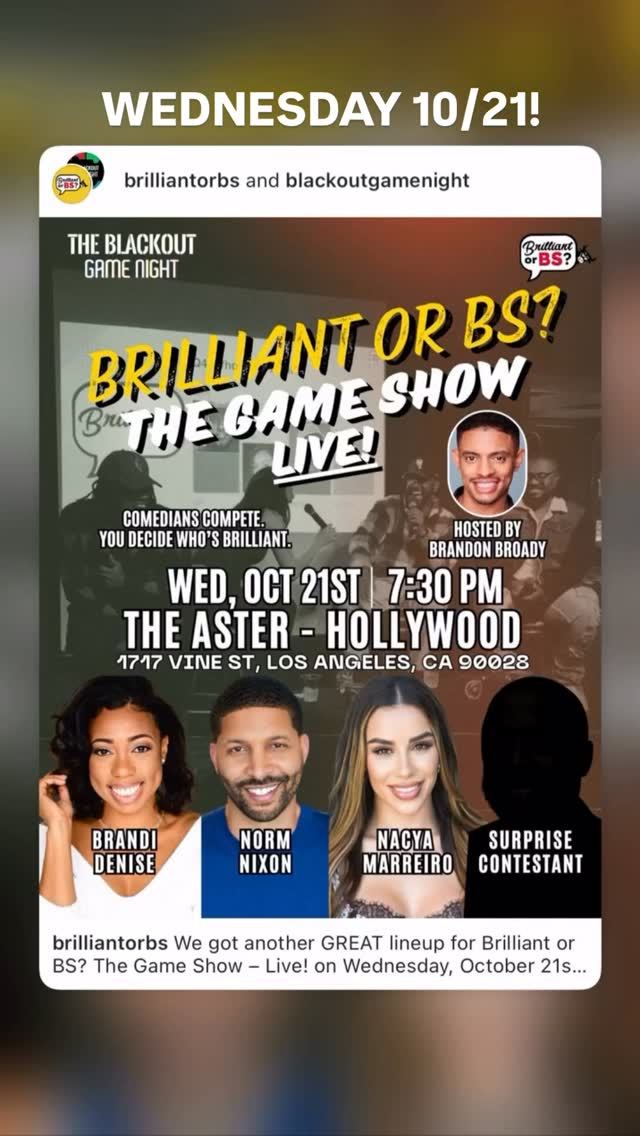 Brilliant or BS? The Game Show Live!, Wed, Oct 21, The Aster