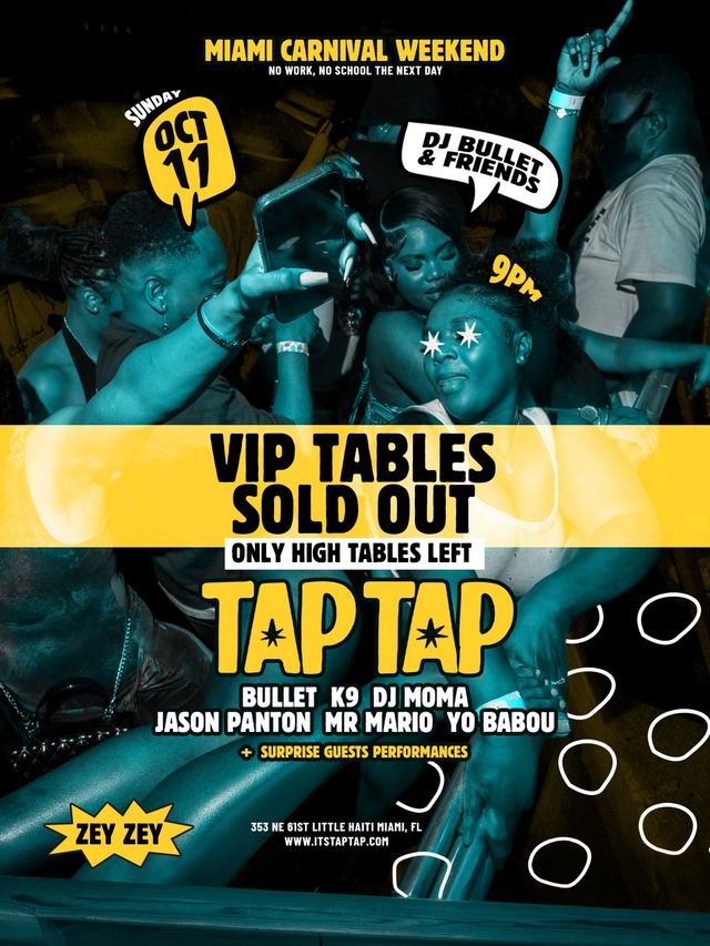 DJ Bullet & Friends, Sun, Oct 11, Zey Zey, Little Haiti
