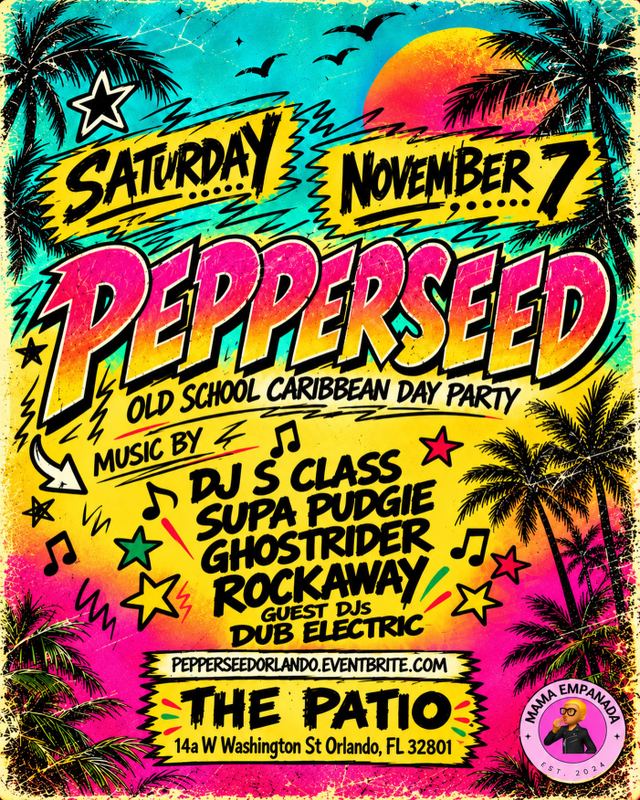 Pepperseed, Sat, Nov 7, The Patio