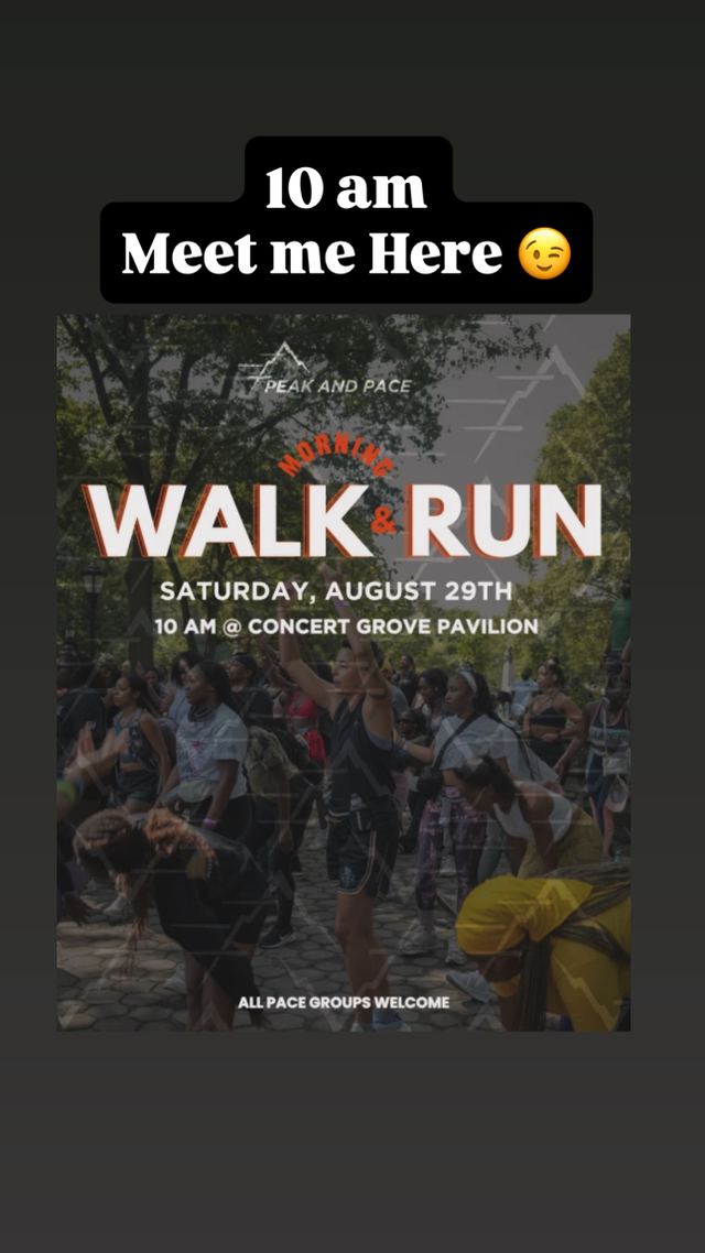 WALK RUN, Sat, Aug 29, Concert Grove Pavilion, Prospect Park